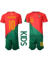 Portugalsko Bernardo Silva #10 Domácí dres pro děti MS 2022 Krátký Rukáv (+ trenýrky)
